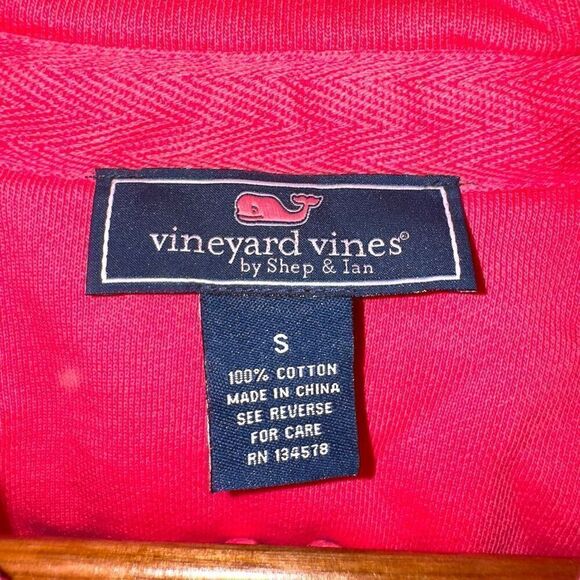 Pink Vineyard Vines Shepshirt 1/4 Zip Sweatshirt Size S - Picture 2 of 9